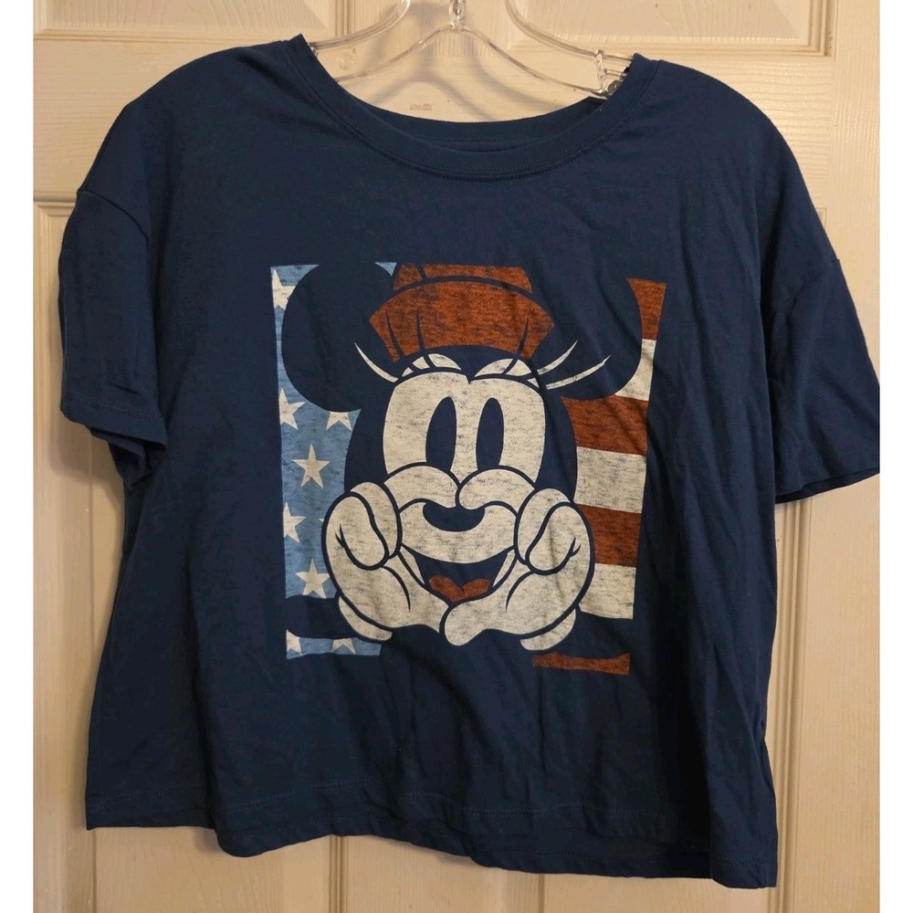 Women's Old Navy Short-Sleeve Cropped T-Shirt Medium Minnie Mouse